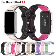 3D Engraved Flower Strap For Huawei Band 11 Pro Smartwatch Sport Wristband Correa Strap for Huawei B