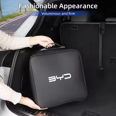 EV Car Charging Cable Storage Box Electric Vehicle Charger Cables Carry Bag For BYD M6 Shark 6 G3 G5