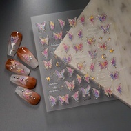 Butterfly Nail Sticker Butterfly 5D Embossed Sticker Bottle Sticker Nail Art Sticker