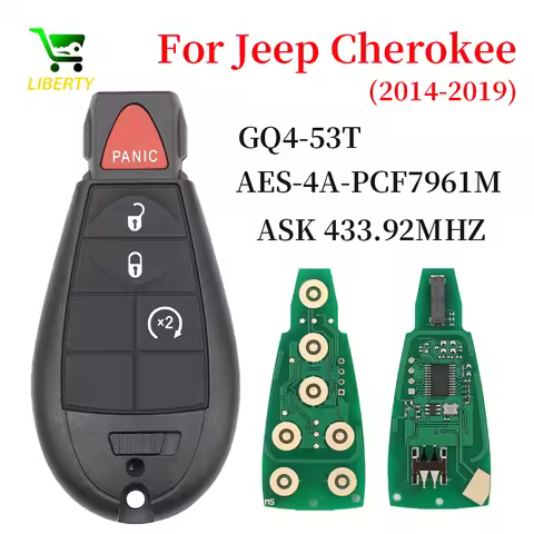 Liberty GQ4-53T Remote Car Key 433MHz PCF7961M 4A Chip For Jeep Cherokee Sport KL 2014 2015 2016 201