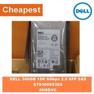 DELL 300GB 15K 6Gbps 2.5 SFF SAS Hard Drive HDD 0H8DVC ST9300653SS