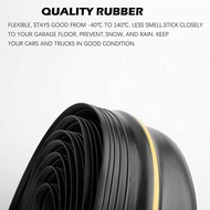 Universal Garage Door Bottom Threshold Seal Strip Weatherproof Rubber (10Ft, Black)