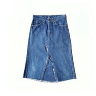 古著美製80s Levis 509-0917橘標改製拼接丹寧裙