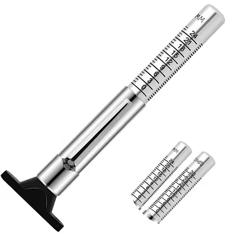 ATsafepro Tyre Tread Depth Gauge UK, Stainless Steel Tyre Tread Depth Checker, Tyre Depth Measuremen