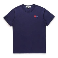 ≮225≯Fashion official store COMME des GARCONS t shirt for women and men Double heart embroidery patt