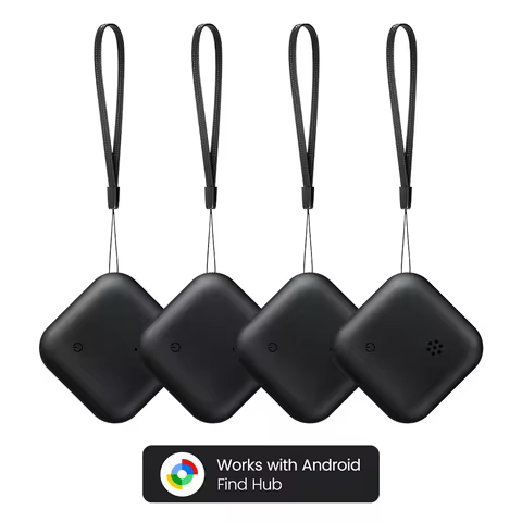 4PCS Security Tracker Android Anti Loss Google Find My Smart Tag via Google's Find Hub Navigation Fi