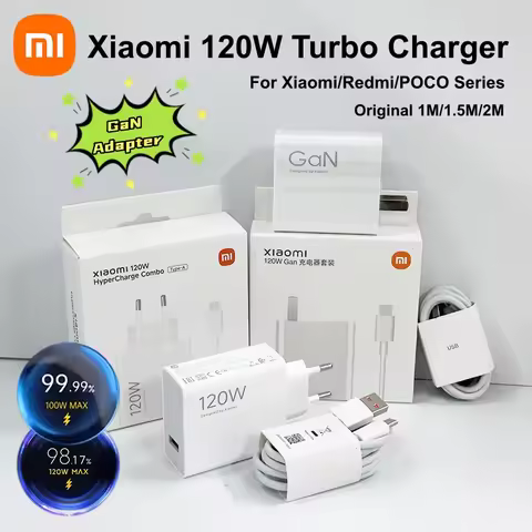 Original Xiaomi 120W Charger Fast Charging USB C Cable 1M 1.5M 2M GaN Chargers for 17 15 15T 14 Pro 