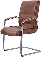 Boss Chair Chairs with Upholstered Fabric Seat and Ergonomic Lumber Support for Guest Reception Home Office Computer Chair High Load Bearing Stainless Steel Chair Foot (Color : Brown) interesting
