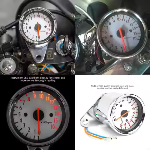 Q9QD 1.6W Real Time Engine Data Tachometer RPM Meter Suitable for Motorcycle Racers, Precisions Indu