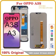 Tbaik 6.2inch Original For Oppo A3s LCD Display Replacement Touch Scr