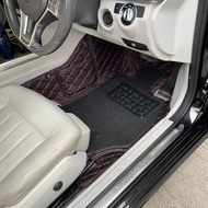 พรมปูพื้นรถยนต์ 7D BENZ E-CLASS W212 (ปี2010-16) ดำด้ายแดง+ เสริมใยดักฝุ่นสีดำ เข้ารูป7ชิ้น