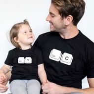 CTRL + C CTRL + V Family T-Shirt Father and Son Daughter Tshirts Matching Oufits Dad Baby Family Loo