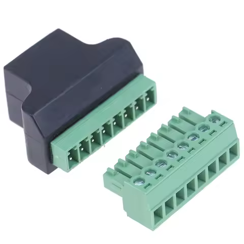 TR 1pc new Plastic + Metal RJ45 to screw terminal adaptor rj45 female to 8 connector for CCTV DVR