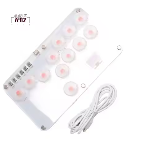 A41Z- Fighting Stick Controller Colorful RGB Light Fighting Game Arcade Game Keyboard For PC PS3 PS4