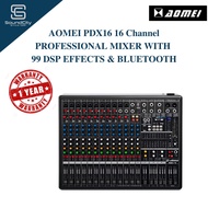 AOMEI PDX16 16 Channel Professional Mixer 99 DSP Effects Bluetooth USB Audio Mixing Console
