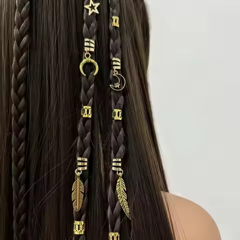 26 pieces of ancient-style feather dreadlock hair rings are unique and good-looking, suitable for da