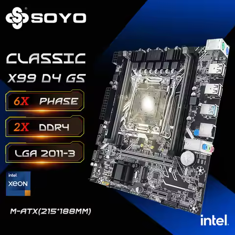 SOYO X99 motherboard D4 LGA 2011 3 with M.2 slot Support X99 H81chip DDR4 Memory SATA3.0 USB3.0 PCI1