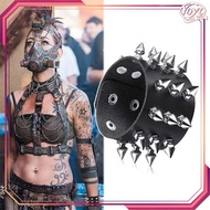 Punk Bracelet With Rivet Punk Bracelet Spike Pyramid Bracelet Punk Rock Accessories