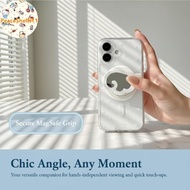 PeaceShells Cute 3D Wings Phone Finger Ring Stand HD Makeup Mirror Anti-Drop Universal Phone Braet f