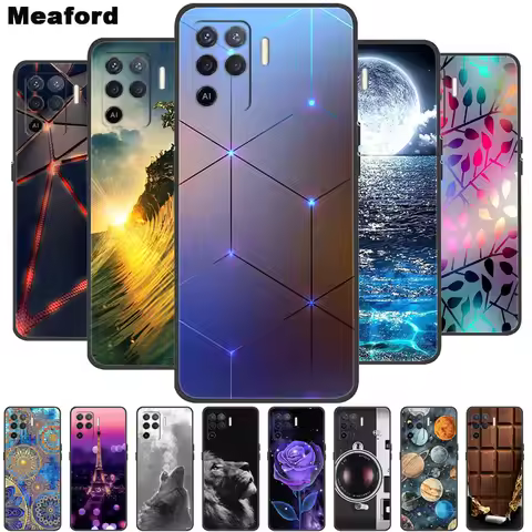 For Coque OPPO Reno5 Lite Case Shockproof Soft silicone TPU Back Cover For Oppo Reno 5Z 5 Lite Phone