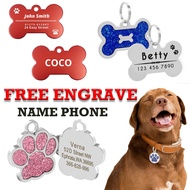 【NORMA】Personalized Dog ID Tags Custom Dog Tag Name Tag for Cat Puppy Pet Accessories Customized Nam