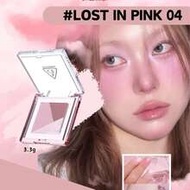1 Box 3-Color Rose Pink Mini Eyeshadow Palette, Matte & Shimmer Smooth Eyeshadow Powder Suitable For