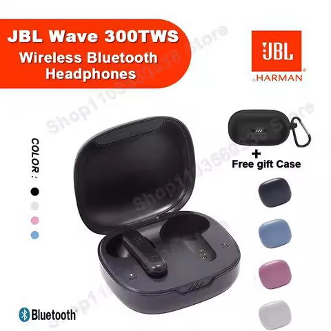 Original JBL Wave 300TWS Wireless Earbuds Sports Bluetooth JBL W300 Stereo Bass Headset Game Music E