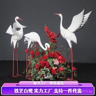 Red-crowned Crane Wedding Props Iron Art Flying Bird Outdoor Lawn Crane Simulation Wedding Egret Hom