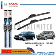 Bosch AEROTWIN Wiper Blade Set for Subaru Forester (SF / SG) 1997- 2007 (21 /19)