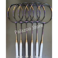 【Ready Stock】Li Ning Badminton Racket AERONAUT 9000I Purple Gold Ultra Light Full Carbon Badminton R