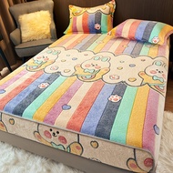 [Local Stock] Coralline Bed Hat Flannel Simmons Protective Cover Single Piece Thickened Milk Velvet 