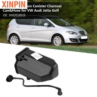 xinpin 1K0201801E Carbon Canister ABS Plastic Activated Charcoal Can & Hose Replacement Car 1K020179