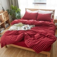 cadar queen king + comforter simple pattern maroon queen bedsheet king bedsheet with comforter 6 in 