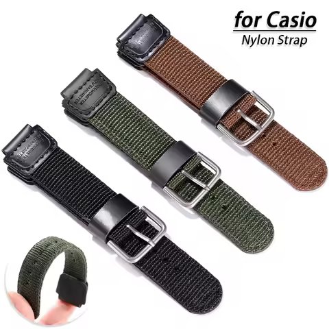 18mm Nylon Watch Band for Casio AE-1200WH/SGW-300/AQ-S810W Canvas Strap Sport Soft Waterproof Replac