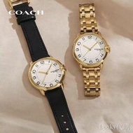 新品COACH蔻馳手錶 ARDEN系列數字指針雙顯示錶盤皮帶錶 小C耳女生腕錶 時尚百搭女生腕錶石英錶