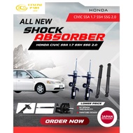 BCM JAPAN Absorber Heavy Duty HONDA CIVIC S5A 1.7 S5H S5G 2.0 (ES)  | 1 Set Depan Belakang Tahan Las