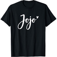 Men's cotton T-shirt Grandparent JoJo Name Script, Grandma JoJo Mother's Day T-Shirt