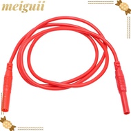 MEIGUII 1/2pcs Meter Test Lead Extension, Silicone 100CM/ 39.37inch Male-to-Female Banana Plug, Red&