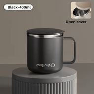 Home2U🏡 400ml Stainless Steel Coffee Cup - PP Inner Layer Large Capacity Coffee Mug Suitable for Hom