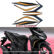 STIKER STRIPING LIS LES BODY MOTOR HONDA VARIO 125 2022 ISS HITAM STANDAR FULL SET