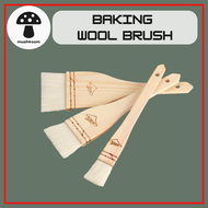 MUSHROOM Wooden Wool Brush Baking Egg Brush BBQ Brush Oil Brush