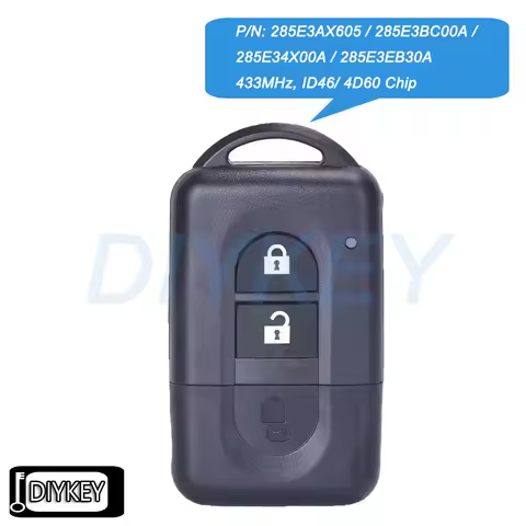 Smart Remote Car Key Fob 433MHz ID46/ 4D60 Chip for Nissan Xtrail Qashqai Pathfinder Micra Juke 285E