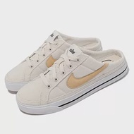 Nike 穆勒鞋 Wmns Court Legacy Mule 女鞋 米白 帆布 懶人鞋 DB3970-002