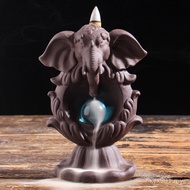 Backflow Incense Burner Lotus Pond Moonlight Guanyin Ceramic Bergamot Ornaments Monk Backflow Fuxian