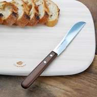 日本霜山 櫻桃木柄不鏽鋼鋸齒三明治切刀/麵包刀