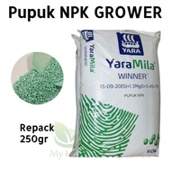 Pupuk Npk Yaramila Winner 15 - 09 - 20 (S) Kemasan 250gr Atau Grower /Pupuk-Npk Yara Mila Buah