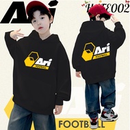 🥦 เสื้อกันหนาวเด็ก เสื้อฮู้ด Ari Football Jersey ฮู้ดแขนยาว Cotton Fashion ฮู้ด Graphic Ari Kids Hoo