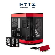 [HYTE Official Store] HYTE Y60 RED WITH 3 FANS AND RISER VERTICAL GPU MOUNT (Computer case / เคสคอมพิวเตอร์) RED