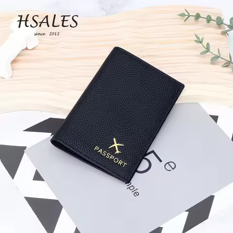 Slim Passport Wallet Genuine Leather Cowhide Travel Wallet Passport Wallet Ultra-thin Card Holder Pa