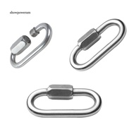 SP 1Pc Stainless Steel Carabiner Screw Locking Gate Hook Snap Clip Outdoor Tool